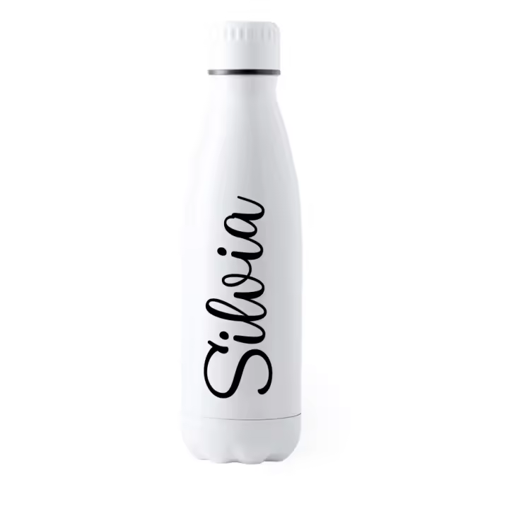 Botella de Acero Inoxidable Personalizada - 790 ml  Color Blanco, Acabado Mate - Regalo Ideal para Día de la Madre, Cumpleaños, Día del Padre, Navidades mkt - 1