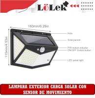 🌞 Luz Exterior Solar con Sensor de Movimiento y 212 LEDs | 4 Zonas de Iluminación | No Requiere Enchufe | Carga Solar Automática - details 0