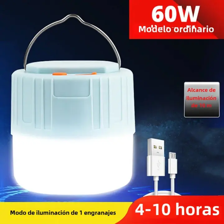 Lámpara De Camping LED Recargable Por USBLinterna Exterior Portátil Energía Ahorradora Para Emergencias Y Mercados - 1