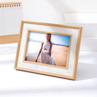 Marco De Fotos Plástico En Color Marrón Y Blanco Para Decoración De La Mesa Estilo Moderno Sin Marco De Imagen Incluido - details 5