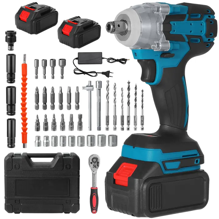 Llave de impacto eléctrica 380N.m, destornillador sin escobillas, 1/2 pulgadas, Compatible con batería Makita de 18V, herramientas eléctricas， - 1