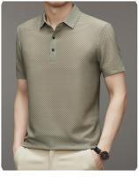 Camiseta De Verano De Seda Helada Con Manga Corta Absorbente De Sudor Color Sólido Top Ligero Con Cuello Redondo Gran Tamaño - details 13