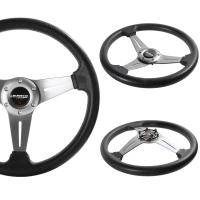 Volante De Simulación De Carreras 350mm/14 Pulgadas Universal De Aluminio Y Cuero PU Para Juegos De Carreras - details 5