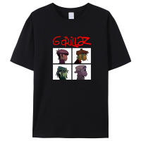 Camiseta De Algodón Puro Para Hombre Gorillazs Punk 90s Estampado De Rock Manga Corta Talla Grande Moda Casual Unisex - details 6