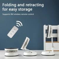 Ventilador de pie portátil recargable por USB con mando a distancia - cabezal oscilante automático, aleación de metal, 5 W, uso en interiores/exteriores, batería de 6000 mAh, apto para el hogar, la oficina o actividades al aire libre - details 4