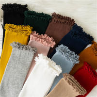 Calcetines Largos De Encaje Para Bebés Y Niñas Suaves Y Cómodos Para Todo El Año Calcetines De Algodón Con Volantes Para Niños Y Niñas De 0 a 5 Años - details 4