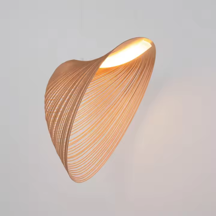 ALPINALUZ Lampára colgante de diseño en madera "Ilya" - 32W - ø 80cm-2700K - 1