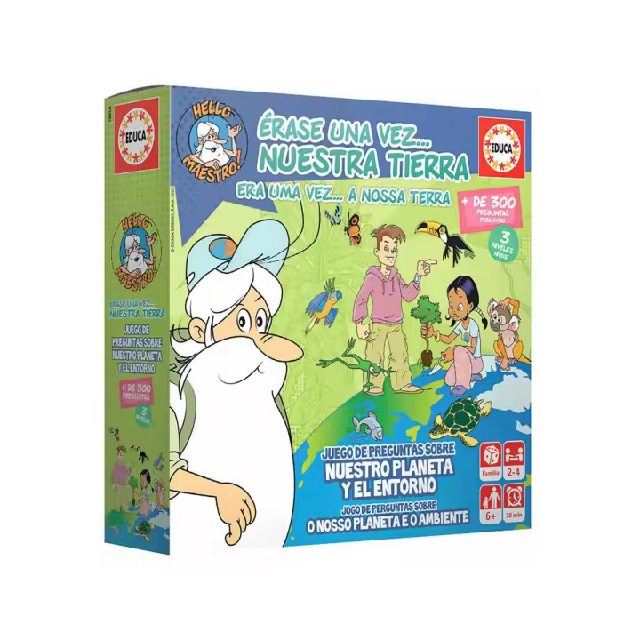 Juego de Mesa Educativo JUGUETILANDIA Érase Una Vez Nuestra Tierra - Preguntas EDUCA Y BORRAS - 1