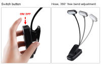 Luz De Libro Portátil Mini LED Protección Ocular Lámpara De Lectura Flexible Ajustable Dirección Para Estudio Y Dormitorio - details 8