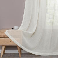 JINCHAN Cortinas Transparentes De 1 Panel Para Sala De Estar Y Dormitorio Efecto De Tela De Lino Cortina De Ventana Con Bolsa De Rodamiento Modernas Y Sencillas - details 19