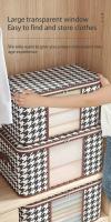 Caja De Almacenamiento Portátil De Gran Capacidad Visible Organizador De Ropa Para El Hogar Con Manijas Plegable a Prueba De Polvo Con Cierre De Cremallera - details 5