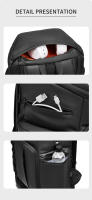 Mochila De Viaje Para Hombres 50L Gran Capacidad Bolsa De Senderismo Impermeable Con Compartimento Para Portátil De 16 Pulgadas Y Bolsa Para Zapatos - details 9
