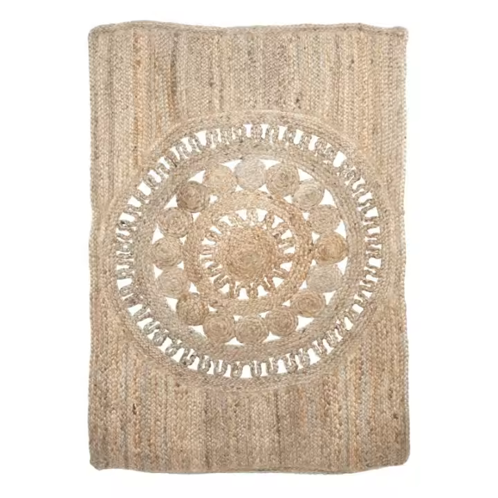 Signes Grimalt By Sigris - Alfombra de Yute Rectangular | Alfombra Yute, Decoración Étnica - 100x150 cm  Decor And Go 22970 - 1