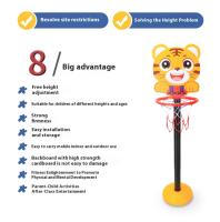 Carro De Baloncesto Vertical Ajustable Para Niños Rebound Deportes Al Aire Libre En Casa Y En El Interior Diseño De Dibujos Animados Interacción Padres-Hijos ABS Plástico Edad Recomendada 6-12 Años Y 14 Años+y - details 2