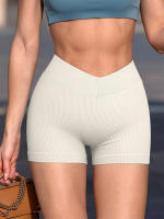 Shorts De Yoga Para Mujer Cintura Alta Levanta Glúteos Sin Costuras Fitness Ejercicio Correr Ciclismo Shorts De Gimnasio - details 5