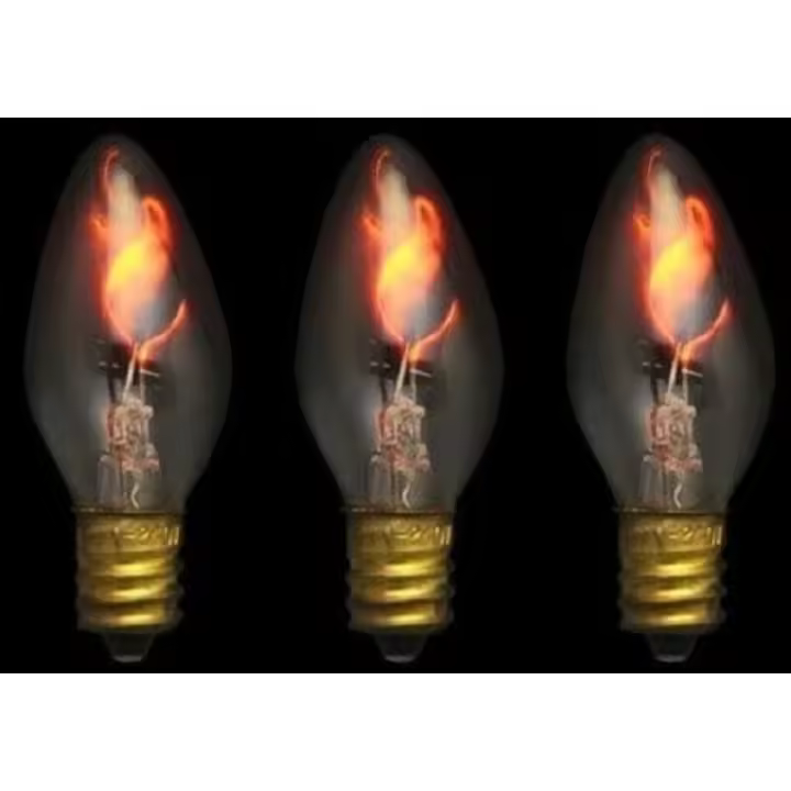 Bombilla Vela efecto llama E14, 1,5W, 3 unidades - Iluminación y decoración - 1