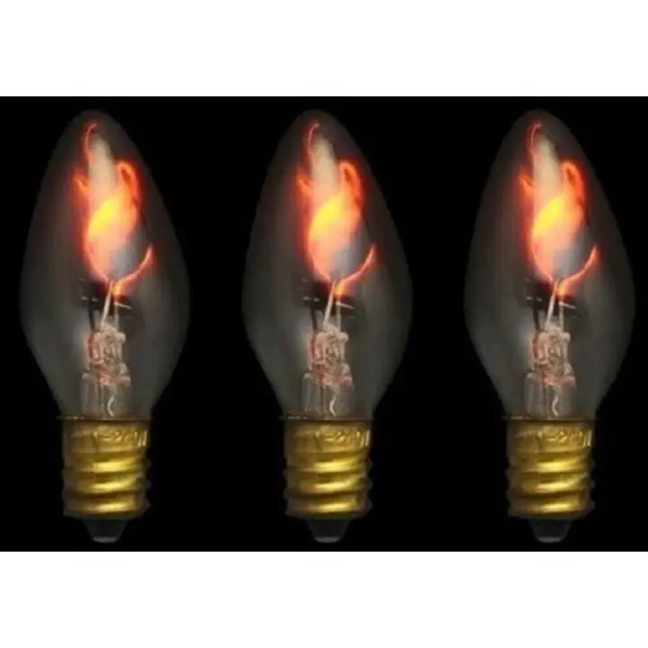 Bombilla Vela efecto llama E14, 1,5W, 3 unidades - Iluminación y decoración - 1