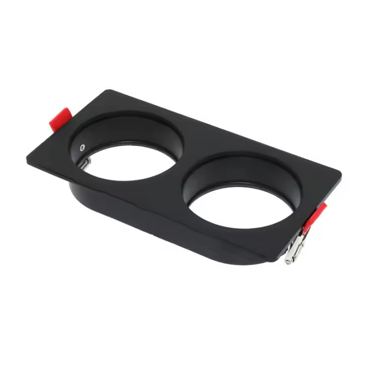 IluminaShop - Aro de Empotrar Negro Para 2 Modulos 10W Serie Cobfix - 1