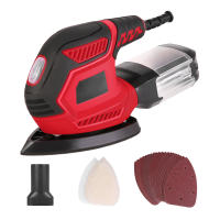 Compacta Lijadora Eléctrica 1.6A 200W 14000 OPM Con Sistema De Recolección De Polvo Eficiente Y 2 Pads De Pulido Y 20 Papeleras Para Espacios DIY - details 5