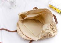 Bolso De Hombro Hecho a Mano Con Paja Vintage Bolso De Playa Redondo Bohemio Verano Casual Bolsa De Rattan Círculo Raffia Para Mujer - details 22