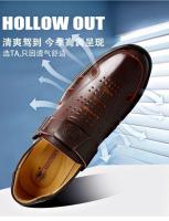 Sandalias De Verano Para Hombre En Cuero Genuino Transpirables Casuales Con Cierre Slip on Antideslizantes Hechas a Mano Sandalias Gladiador - details 5