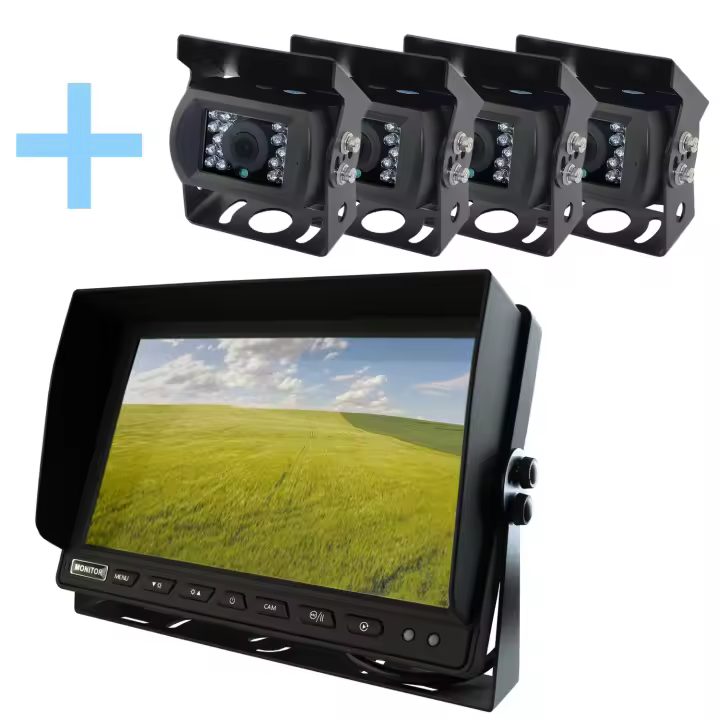 Kit de cámara trasera con monitor AHD 10,1" Yatek + 4 cámaras 1080P de visión trasera para aparcamiento Yatek - 1