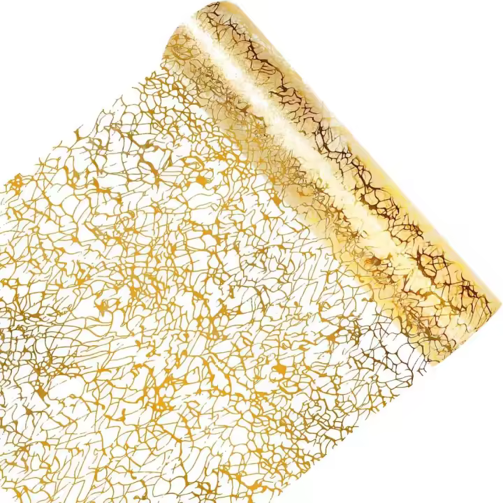 Mantelizador Metálico Dorado Con Brillo Para Bodas Cumpleaños Y Baños De Lunas Decoración De Fiesta Tamaño Estándar Material Poliéster - 1