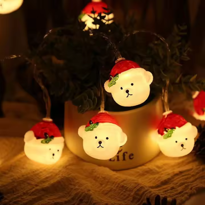 Luz De Navidad Santa Claus Fairy Garland 10 LEDs Piloto 1.5M Para Decoración De Casa Fiesta Año Nuevo Árbol De Navidad - 1