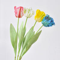 Flor Artificial De Pavo Real Y Ramo De Tulipán 3D Para Decoración De Bodas Y Fiestas En Vaso De Mesa Jardín Interior Y Exterior Toque Realista - details 1