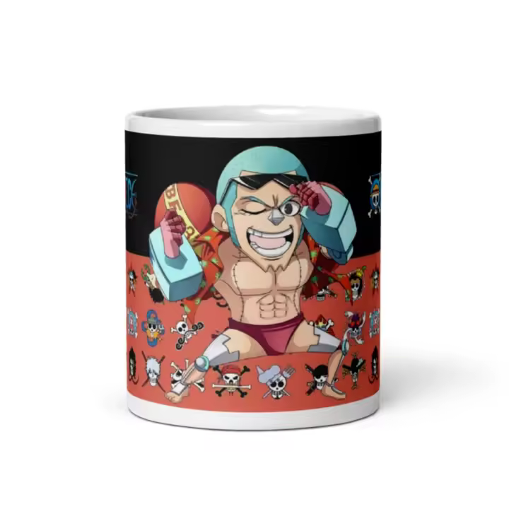Taza Cerámica Franky One Piece 350ml Stamina 🔹 Taza Franky One Piece 🔹 Taza de cerámica 350ml 🔹 Vasos, tazas y platillos 🔹 Taza Stamina 🔹 Taza One Piece coleccionable 🔹 Merchandising anime 🔹 Regalo para fans de One Piece 🔹 Taza resistente y de alt - 1