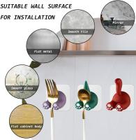 Paquete de 3 ganchos de cola de animal multiusos, gancho de pared adhesivo, soporte de cepillo de dientes, soporte de cepillo de dientes, cocina, baño, toalla colgante, (3 piezas) - details 3