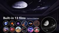 Proyector De Galaxia Meteor Ultra Transparente 13 En 1 Lámpara De Luz Nocturna Con Bola Rotatoria De Espacio Planetario Luz De Ambiente Redonda Fuente De Alimentación DC 5V Sin Baterías Incluidas - details 1