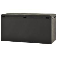 vidaXL Caja de almacenaje para jardín gris antracita 114x47x60 cm - details 2