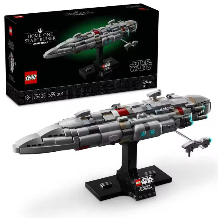 LEGO Star Wars 75405 Crucero Estelar Hogar Uno Maqueta para Construir para Adultos de Nave Coleccionable, Decoración para Hogar y oficina, Regalo para Hombres y Mujeres Fans del Retorno del Jedi - 1
