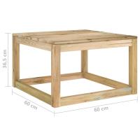 vidaXL Set de muebles de jardín 2 pzas madera de pino impregnada verde - details 7