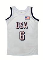 Camiseta De Baloncesto Bordada Para Hombres Estilo Novio Sin Mangas Transpirable Ropa Deportiva Para Gimnasio Prenda Unisex De Poliéster - details 3