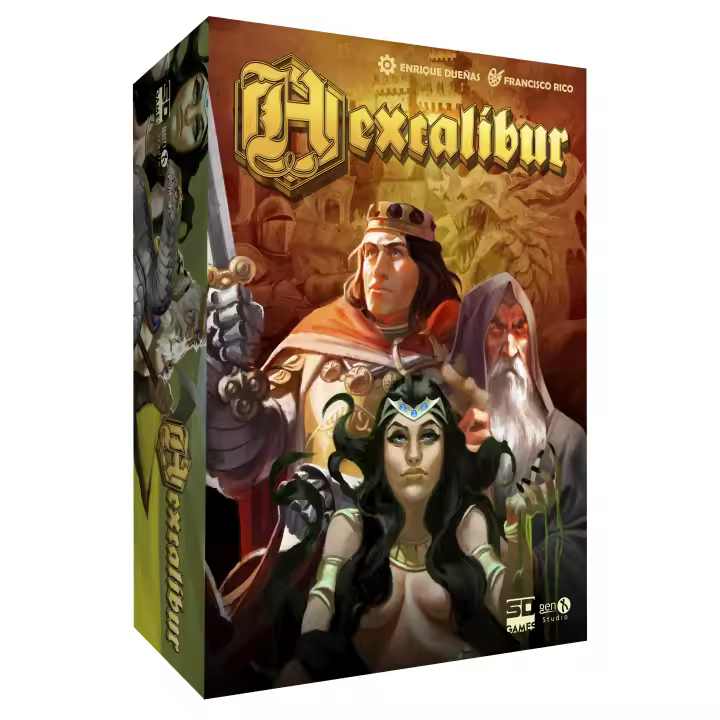 SD GAMES HEXCALIBUR - Juego de estrategia del Rey Arturo para conquistar - Tamaño 28X19X7cm - 1