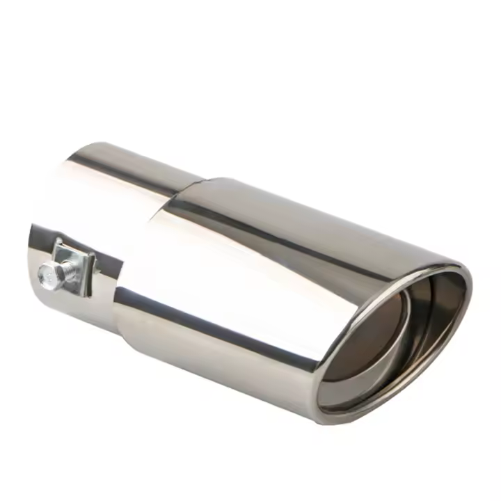 Tubo De Escape Para Coche 2.5" Inlet Acero Inoxidable Cromado Adecuado Para La Mayoría De Los Coches Montaje Trasero - 1