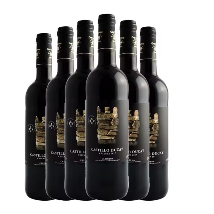 Vino tinto crianza Castillo Ducay 75 cl x 6 botellas. Total 4.5 litros - 1