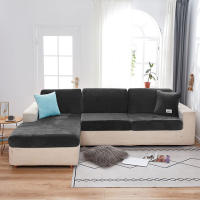 Funda De Sofá De Veludo Cubierta Suave En Color Sólido Spandex Protector De Muebles Estirable Para Sala De Estar Cubierta De Silla De Acento Sofá Modulable Sofá Futón - details 7