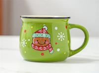 Taza De Cerámica De 350ML Para Regalo De Navidad Con Diseño De Santa Y Ciervo Taza De Café Para Oficina Y Hogar Taza De Leche Taza De Té - details 3