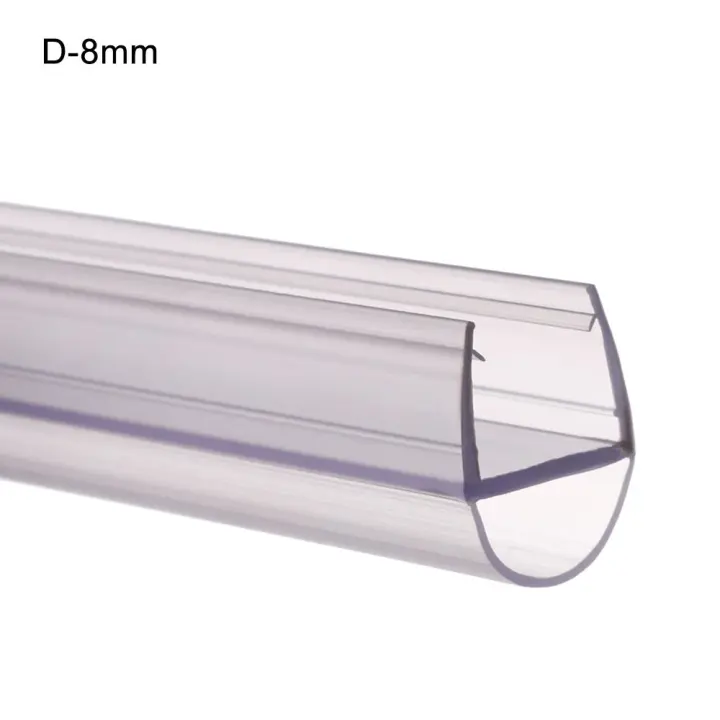 Tira De Sellado Transparente Para Puerta De Vidrio Y Ventanas Material De Goma PVC Previene La Perda De Baño Para El Hogar - 1
