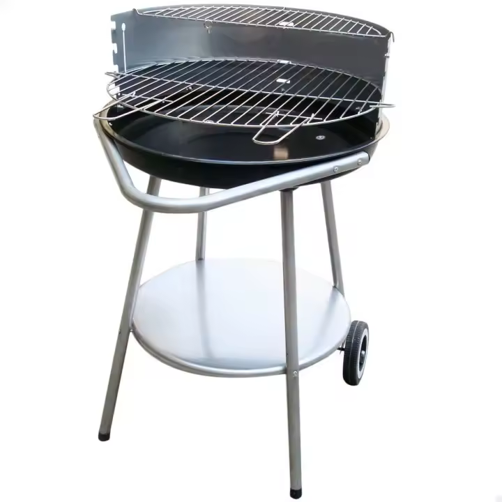 Barbacoa de Carbón con Ruedas Aktive Metal esmaltado 51 x 82 x 51 cm Negro - 1