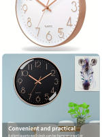 8 Inch Mute Wall Clock Simple Digital Wall Clock Home Decorations Cubic Digital Clock Quartz Wall Clock - details 5