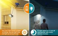 Lámpara De Pared Solar Con Control Remoto Y Sensor De Movimiento 160 LEDs Impermeable Para Iluminación Del Jardín Garage Y Atrás Del Patio - details 19