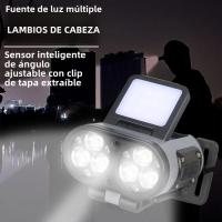 Linterna Frontal LED Con Sensor Inteligente Y Clip Recargable Tipo-C Con Pantalla De Energía Para Ciclismo Pesca Camping Y Otros Uso Exterior - details 0