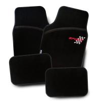 Juego Alfombrillas para Coche Universales, Alfombrillas Coche, Alfombra de Moqueta para Vehículo, Antideslizantes 4 Piezas, Negro - details 0