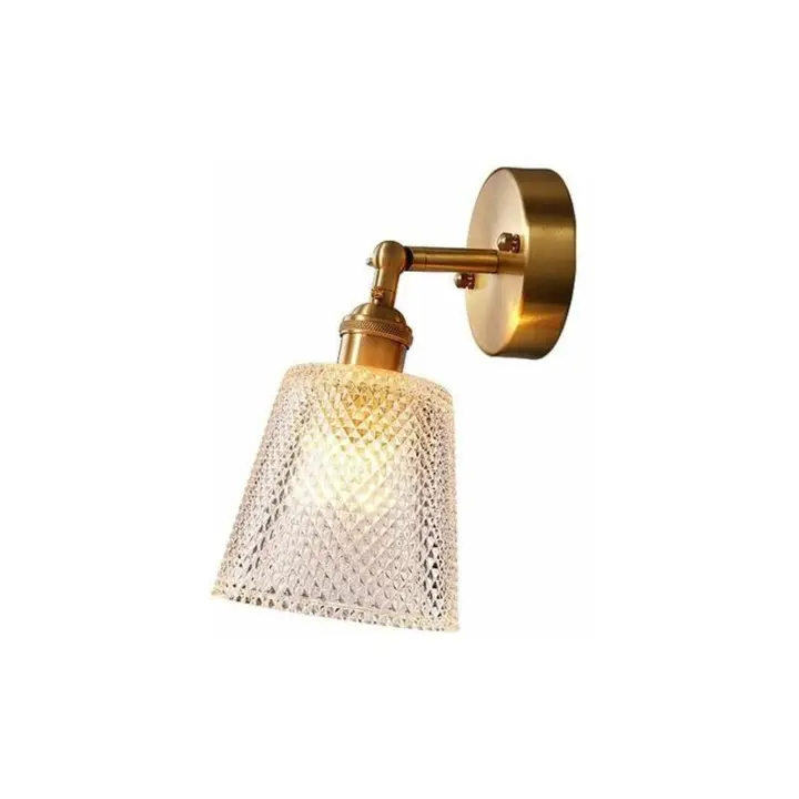 Lámpara de pared moderna Bola de vidrio de cobre Lámpara de pared de latón para restaurante Sala de estar Baño Espejo Faros Mesita de noche Lectura Sala de estar Decoración E27 Edison - 1