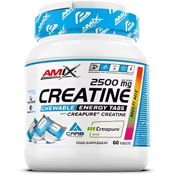 Creatina Monohidrato Masticable 60 tabletas | Creatina monohidratada de alta pureza Creapure® | Amix Performance - 1