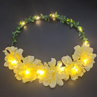Diadema LED Para Mujeres Y Niñas Adorno De Cabeza Brillante Corona De Flores Luminosa Para Fiestas Cumpleaños Y Bodas - details 8